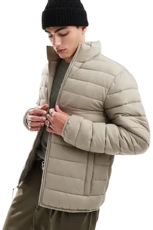 Hollister Lightweight padded jacket in vintage khaki