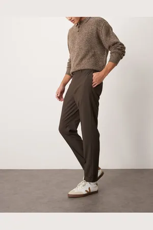 ASOS Smart tapered trousers in microtexture