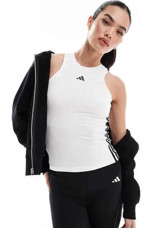 adidas Adidas Training Train Essentials 3 stripe vest in