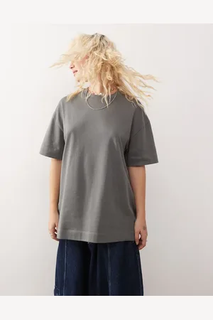 COLLUSION Heavyweight skate t-shirt in charcoal