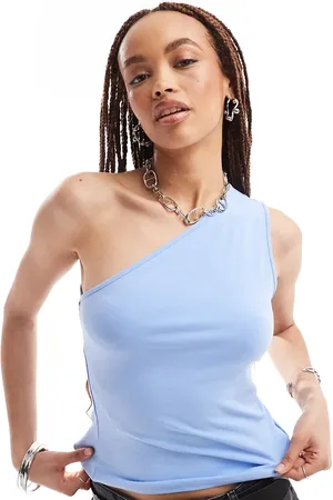 Weekday Cindy one shoulder top in exclusive to ASOS