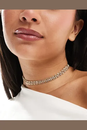 ASOS Choker necklace with crystal design in tone
