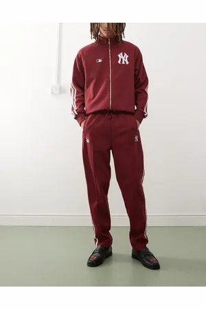 47 Brand NY Yankees track jogger co-ord in burgundy