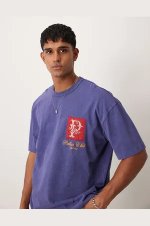 ASOS Oversized t-shirt in heavyweight 220gsm washed with chest print