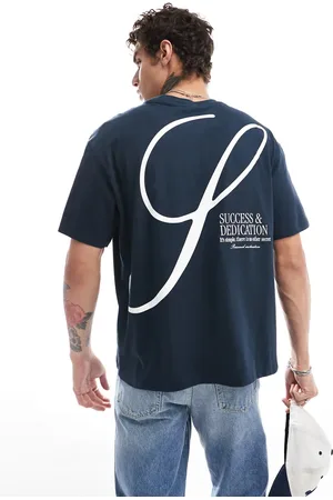 Bershka Embroidered t-shirt in blue