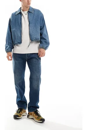AllSaints Reid straight jeans in washed indigo