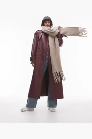 Topshop Sydney blanket scarf in taupe