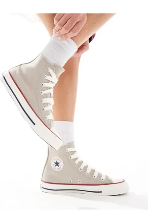 Converse Chuck Taylor All Star Hi trainers with chunky laces in beige