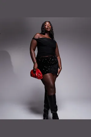 In The Style Sequin mini skirt in