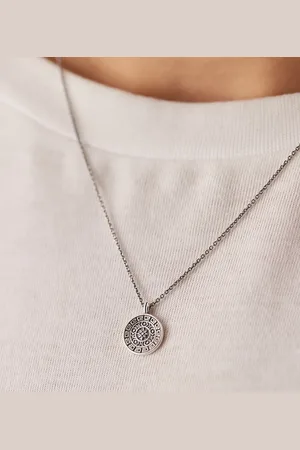 ASOS Sterling necklace with round embossed pendant