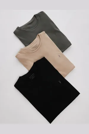 AllSaints Tonic 3-pack t-shirts in black green white