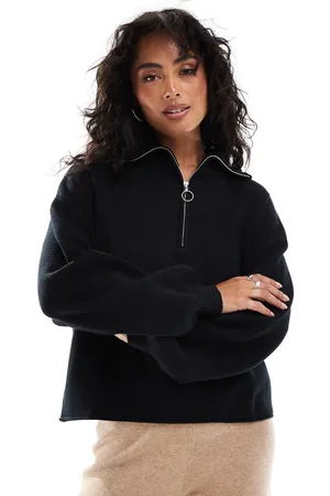 Stradivarius Quarter zip jumper in