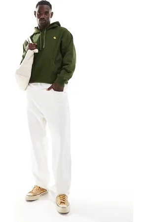 Carhartt American script hoodie in khaki