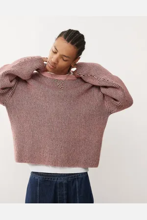 Weekday Alek wool blend jumper with two-tone rib in