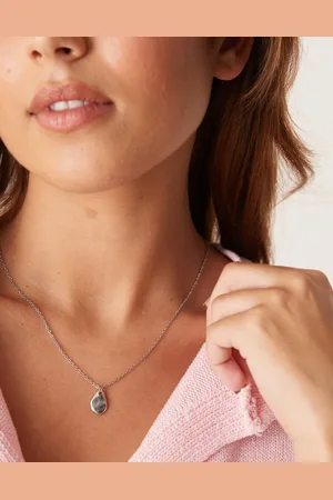 LOST SOULS Stainless steel mini molten pendant necklace in
