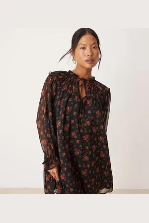 Miss Selfridge Yoke detail smock dress