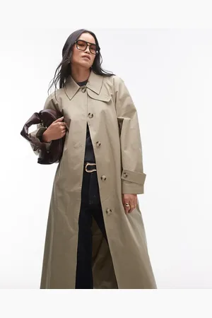 Topshop Ultimate trench coat in stone