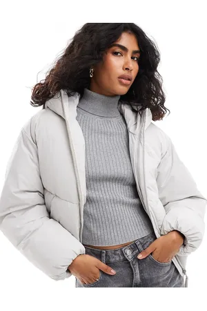 JJXX Cropped hooded puffer jacket in light