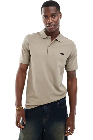 Calvin Klein Stretch pique polo in beige