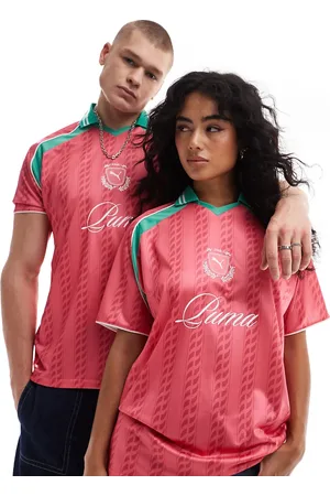 PUMA Archive print Football jersey in & green - exclusive to ASOS