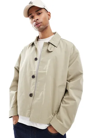 JACK & JONES Cropped trench jacket in beige