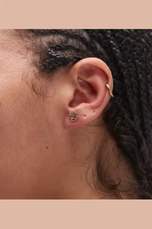 SEOL + GOLD 18ct vermeil horse shoe stud earrings