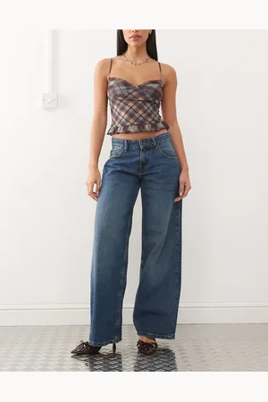 Motel Roomy extra wide low rise jeans in college
