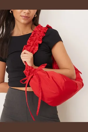 Glamorous Nylon rouched crossbody bag in