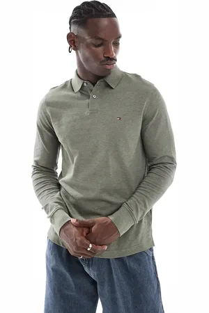Tommy Hilfiger 1985 regular long sleeve polo shirt in olive