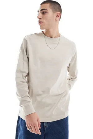 Only & Sons Long sleeve t-shirt in stone
