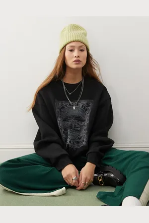 Reclaimed Oversized sweat with stamp print in