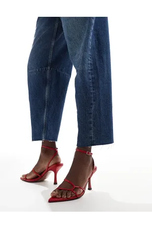 ASOS Havana pointed strappy mid heeled sandals in