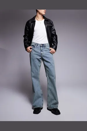 ASOS Wide flare jeans in vintage tint in light