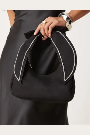 True Decadence Bow handle grab bag with diamante detail in
