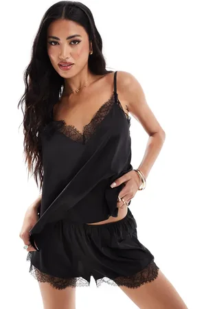 ASOS Satin and lace cami and short set in
