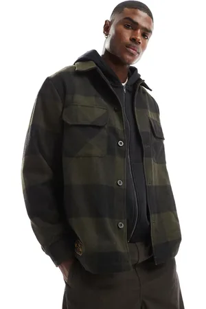 New Era Check shacket in