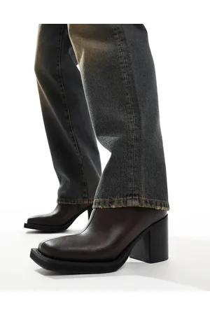 ASOS Heeled chelsea boots with angled toe in
