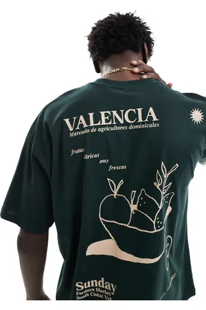 ASOS Oversized T-shirt in with Valencia fruit back print