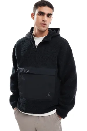 Jordan Flight sherpa half zip hoodie in