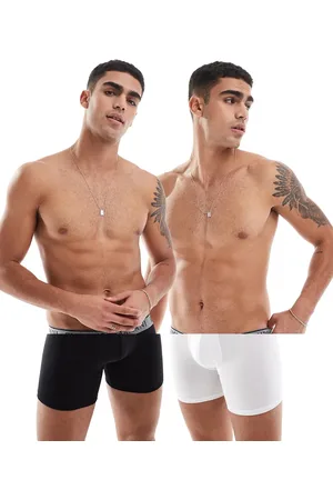 Emporio Armani Bodywear 2 pack boxer in and white with logo waistband