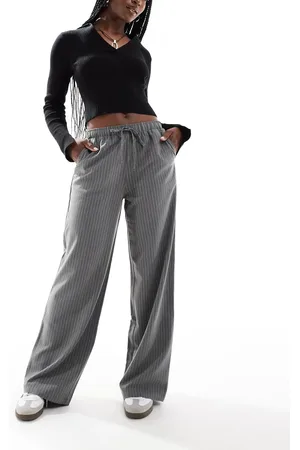 Stradivarius Pull on trouser in pinstripe