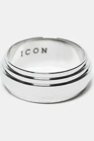 Icon Brand Seventies city stainless steel deco band ring in
