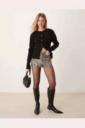 Miss Selfridge Silver sequin booty short