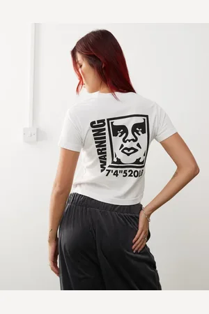 Obey Icon warning graphic t-shirt in