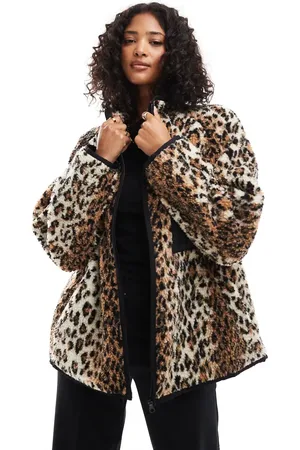 ASOS Borg fleece in leopard print