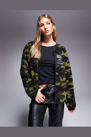 ASOS Weekend Collective camo borg zip through