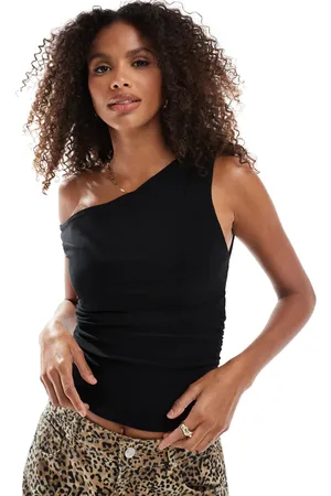 Stradivarius Asymmetric off shoulder top in