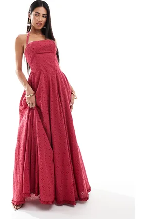 Kanya London Boned broderie corset maxi in