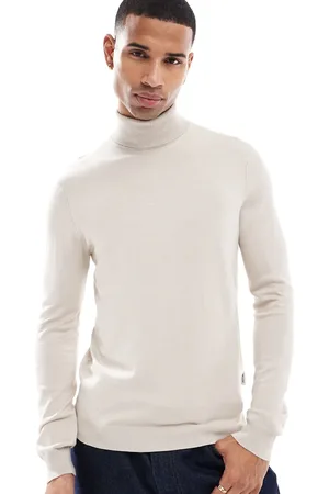 Only & Sons High neck jumper in beige