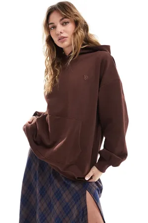 Miss Selfridge Oversized hoodie in choc
